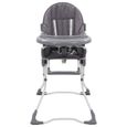 LEXLIFE Chaise haute enfant, Harnais de sécurité à 5 points, pour Bébé de 6 Mois à 3 Ans, Gris et blanc-1