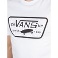 Vans Homme T-shirt Patch complet Logo, Blanc-1