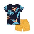 Ensemble de vêtements pour bébés garçons T-shirt doux Tops + Shorts Tenues d'été-1