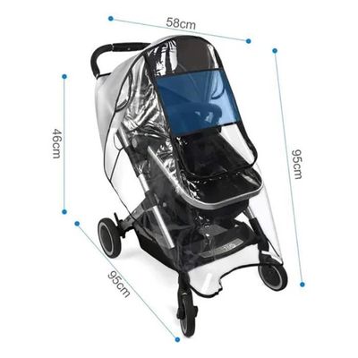 Housse Transparente Anti-Pluie Pour Poussette – PVC Respirant – Protection 360° – Facile à Installer