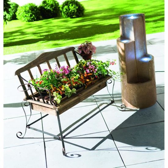 Banc Porte Plante Decoratif Jardiniere En Bois Achat Vente Banc D Exterieur Banc Porte Plante Decoratif Cdiscount