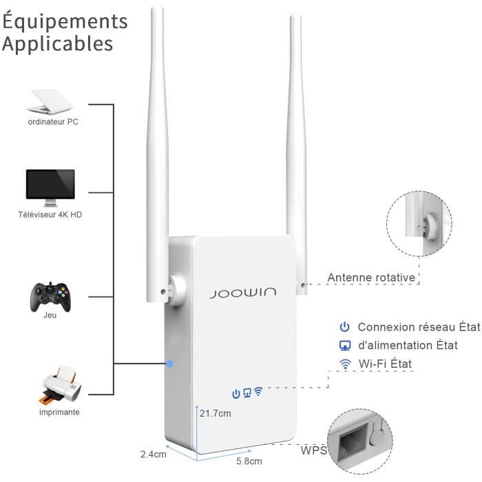 Le WiFi Booster Routeur WiFi Mesh Router à Longue portée Wi-FI Répéteur