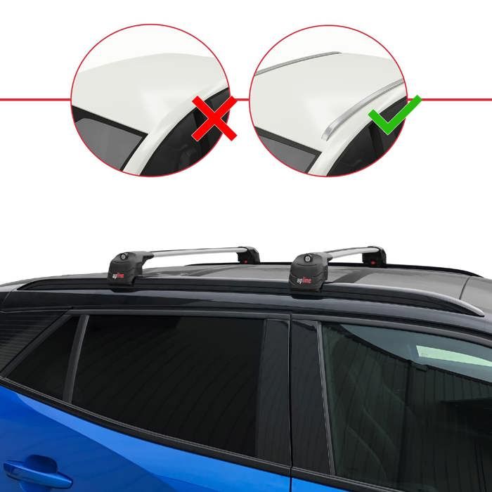 Barres De Toit ACE-2 Pour Peugeot 2008 II (P24) 2020-2025 - 2 Barres Aluminium Noir - Charge Max 75kg - 5