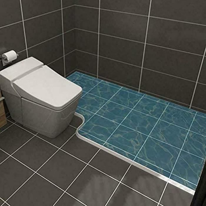 HONGEYO Joint de sol de salle de douche, seuil de douche pliable barrage  d'eau, barrière de douche et système de rétention, joint de sol en silicone