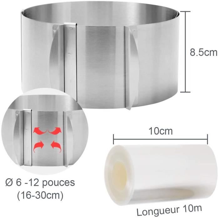 Moule à gâteau cercle à pâtisserie de 15 à 30cm