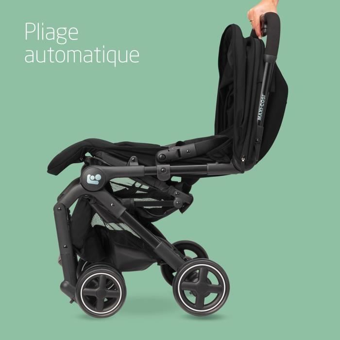 MAXI COSI Poussette canne ultra compacte Lara 2 0 4 ans 0 22 kg pliage automatique 3 positions d inclinaison Essential Black Cdiscount Puericulture Eveil bebe