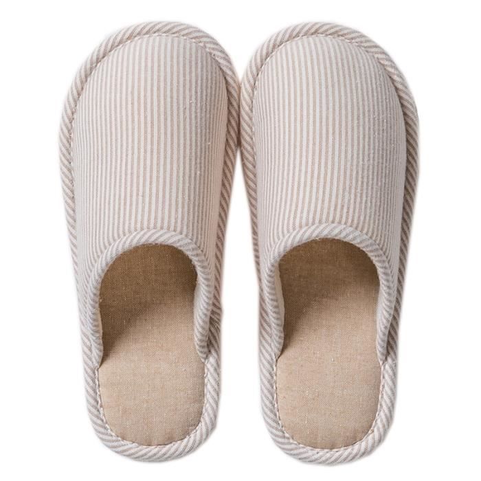 Tong tongs de sol en coton bout ferm pour femmes claquettes de