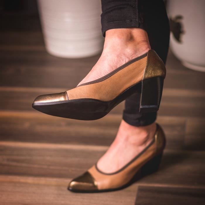 Escarpin store talon large