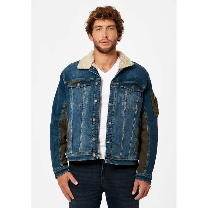 Veste en jean sherpa homme store