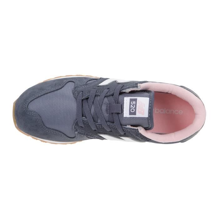 NEW BALANCE Baskets WL520 Femme Noir gris et rose Cdiscount Sport