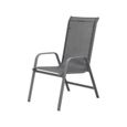Ensemble table et chaises de jardin - HABITAT ET JARDIN - Cordoba XL 180 - Métal - Design - Gris foncé-2