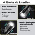 Lampe Frontale LED Rechargeable,Super Lumineux 50000 Lumens 6 Modes LED,Capteur et Lumière Rouge,Rechargeable par USB 5200 mAh,IPX6-2