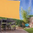 Voile d'ombrage carrée jaune - RELAXDAYS - Toile solaire - Anti-UV - Imperméable - 160 g/m²-2