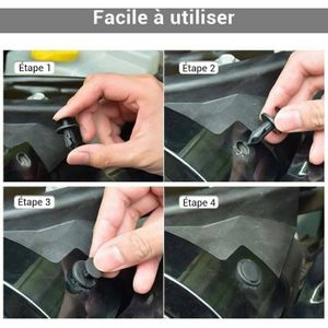 Agrafe De Fixation Carrosserie - Guide Bouclier Arrière Pour Nissan Qashqai Et Renault Kadjar - Lot De 6 Pièces Réf. 1500