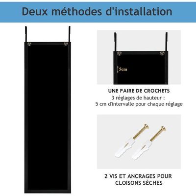 Grand Miroir Mural Rectangulaire Avec Coins Arrondis - 76,2 X 101,6 Cm - Cadre En Métal Noir - Miroir De Courtoisie Mural Moderne à Suspendre Horizontalement Ou Verticalement