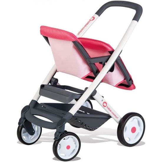 Smoby Bebe Confort Poussette Jumeaux Pour Poupons Et Poupees Roues Silencieuses Et Multidirectionnelles Panier De Rangemen Cdiscount Jeux Jouets