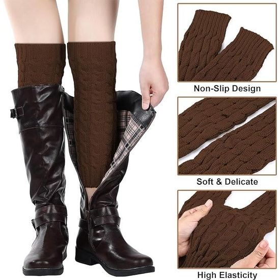 Jambières Longues En Laine Et Nylon - Pour Femme Et Fille - Chauffe-jambes D'hiver, Confortables, Taille Unique