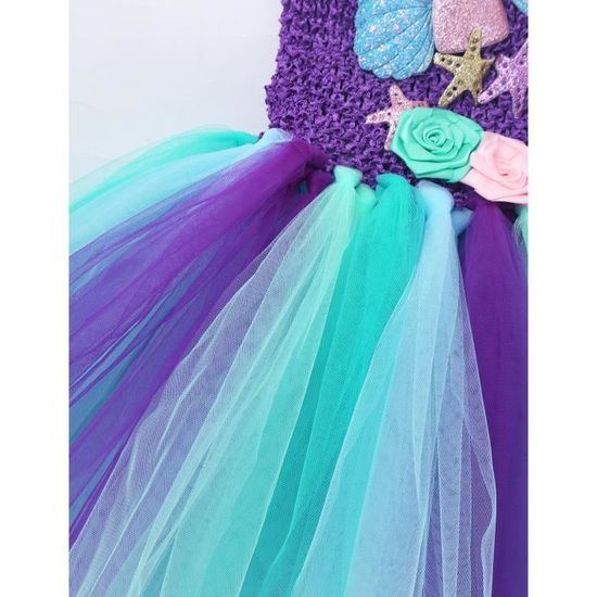 Enfant Fille Robe Sirène Mermaid Queue Tutu Robe Danse Patinage Robe  Princesse Sans Manches Carnaval Serre-Tête Sirène 2-12 Ans Violet Violet -  Cdiscount Prêt-à-Porter