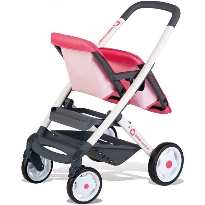 Smoby Bebe Confort Poussette Jumeaux Pour Poupons Et Poupees Roues Silencieuses Et Multidirectionnelles Panier De Rangemen Cdiscount Jeux Jouets