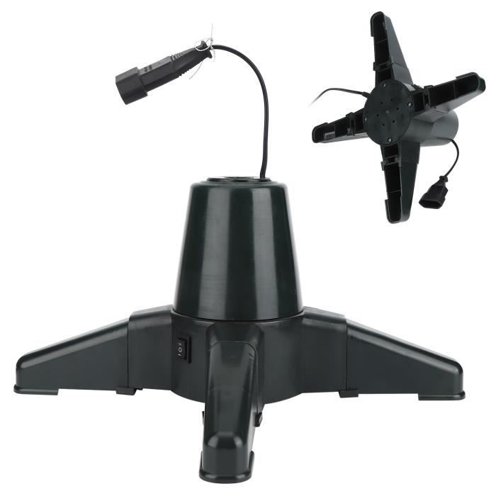 Support D'arbre De Noël Rotatif électrique à 360 Degrés, Support De Montage Sur Pied Pour Arbres Artificiels Jusqu'à 3 M De Long, Accessoires D'arbre