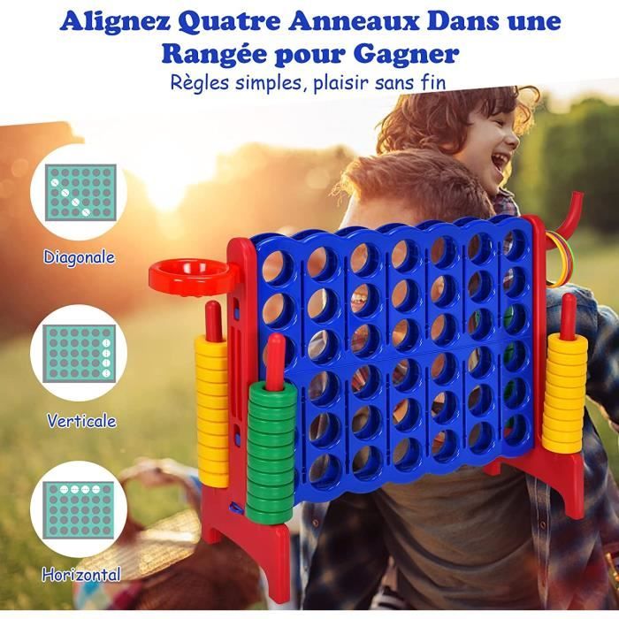 GOPLUS Jeux Puissance 4 Géant,Jeu De Stratégie en Ligne avec 42 Anneaux