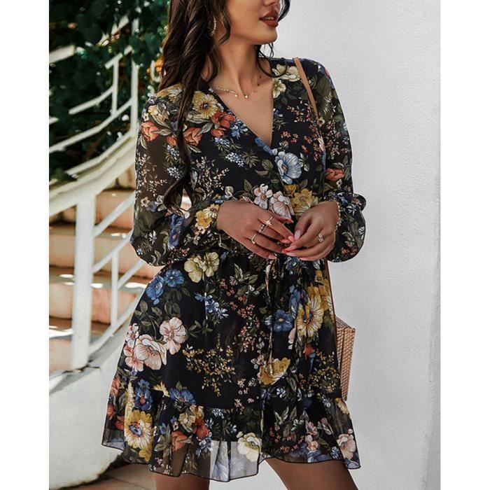 Mini robe manche longue deals