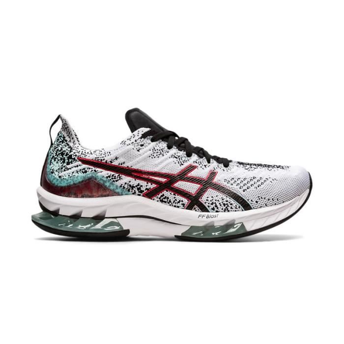 Basket Asics GEL KINSEI BLAST Blanc Noir Bleu Rouge Ref. 1011B203 109 Blanc Cdiscount Chaussures