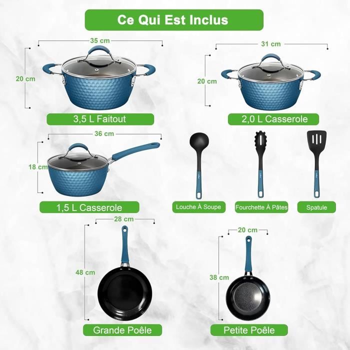 NutriChef Lot de 10 moules à tarte avec fond amovible, moule à tarte en