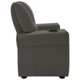 NEW Fauteuil inclinable ,Chaise de relaxation, Similicuir Gris anthracite - 51 x 62 x 67 cm-1389-3