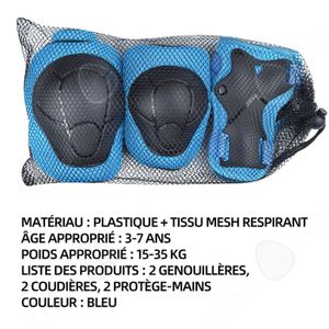 Protections Roller Enfant Genouillères Coudières - Skateboard Vélo Noir