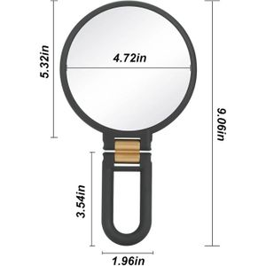 Miroir Grossissant X7 Versa – Cadre Bambou Et Fer, 5,8 X 21 X 19,5 Cm, Idéal Pour Salle De Bain