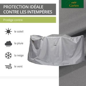 Protection Canapé Terrasse Housse De Protection Canapé Jardin 220x90x80 Cm - Polyester Oxford 600D Imperméable Housse Canapé Jardin Polyester