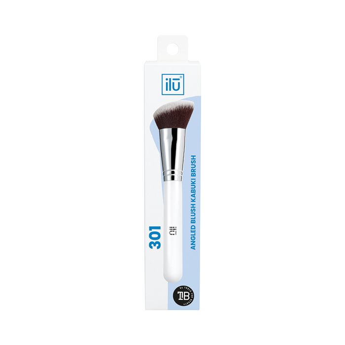 Pinceau Maquillage Kabuki Professionnel - Poils Synthétiques Doux, Angle Pour Fonder Et Poudrer, Neuf Sous Blister