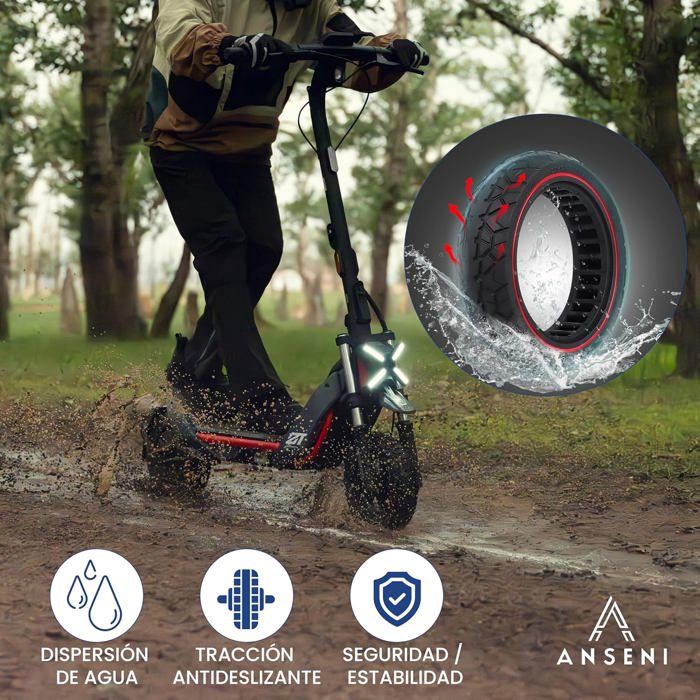 VOLOHAS 70/60-7,5 Pneu Tout-Terrain Sans Chambre à Air pour Segway ZT3 Pro/ZT3 Pro D/E, Pneus Sans Chambre à Air, Pneu à Vide épaissi Résistant à l'Usure, Roues de Rechange (1 Pièce