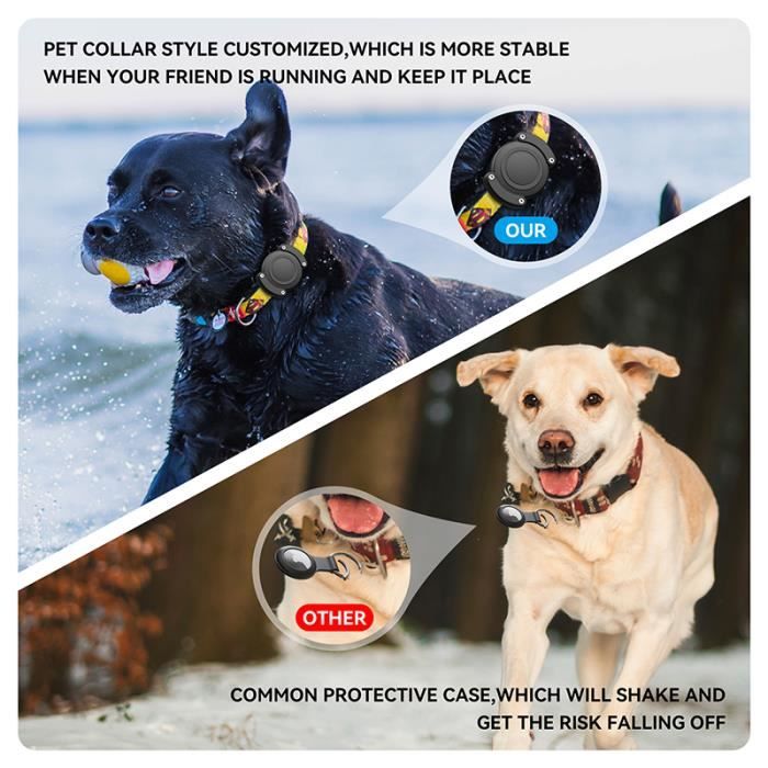 D02-Étui de protection étanche pour collier de chien Apple Air Tag, porte-collier  Airtag, étui pour animaux - Cdiscount