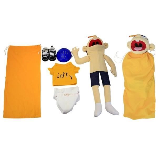 Grand Jeffy Boy marionnette à main enfants poupée douce Talk Show  accessoires de fête poupée de Noël jouets en pelu - Cdiscount Jeux - Jouets
