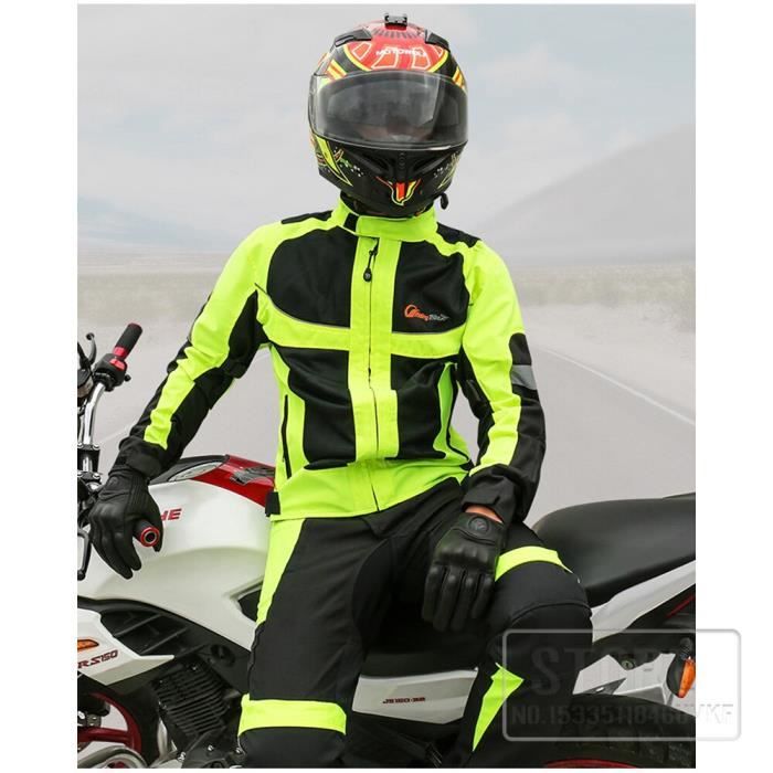 4XL Veste d ete jk21 Vestes de Moto reflechissantes equipement de protection gilet de securite pour Mot Cdiscount Auto