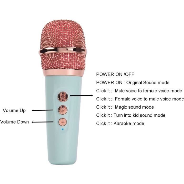 Microphone sans Fil Karaoké, Enceinte Bluetooth rétro avec machine de  karaoké à domicile pour enfants, adultes, fête d'anniversaire
