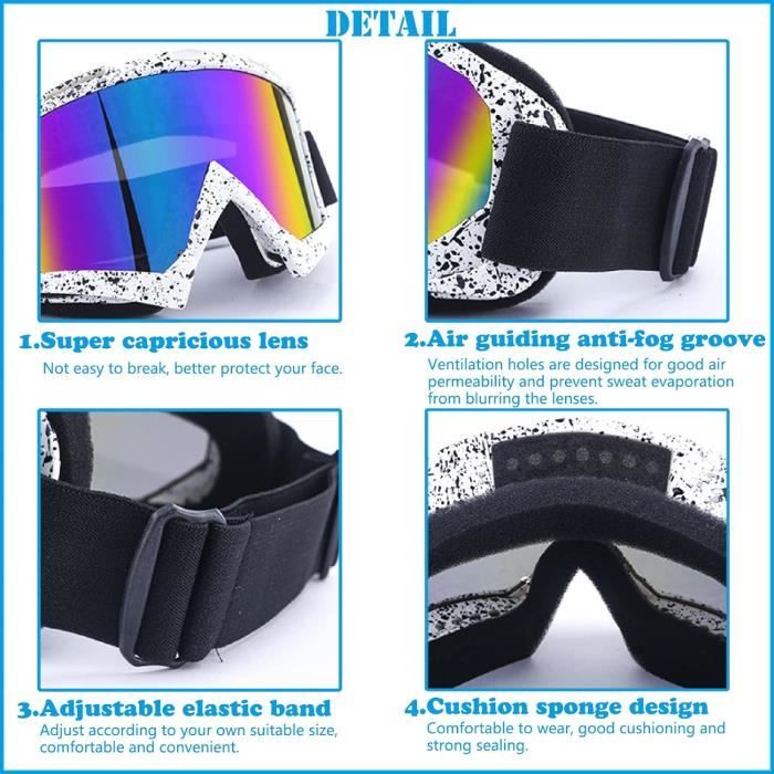 JetBlaze Lunette Ski Hommes Femmes Lunettes De Ski Pour Porteurs