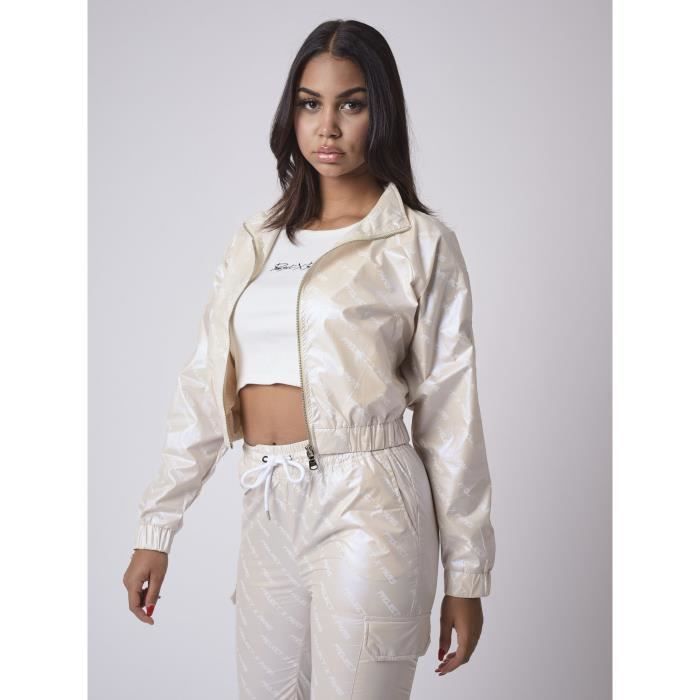 PROJECT X PARIS Veste courte imprime Femme Beige Cdiscount Pret a Porter