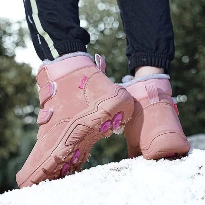Bottes de neige en coton d'hiver pour enfants chaussures chaudes