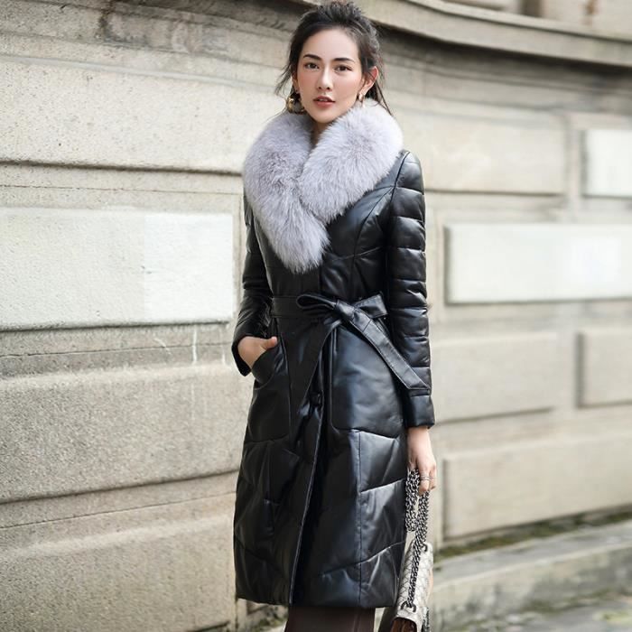 Doudoune cuir et fourrure shop