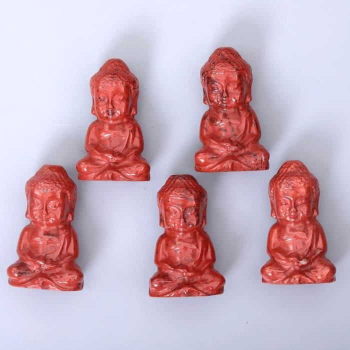 Mini Figurine Bébé Bouddha Aventurine Verte - Statue De Poche En Cristal Naturel Pour Méditation Et Décoration