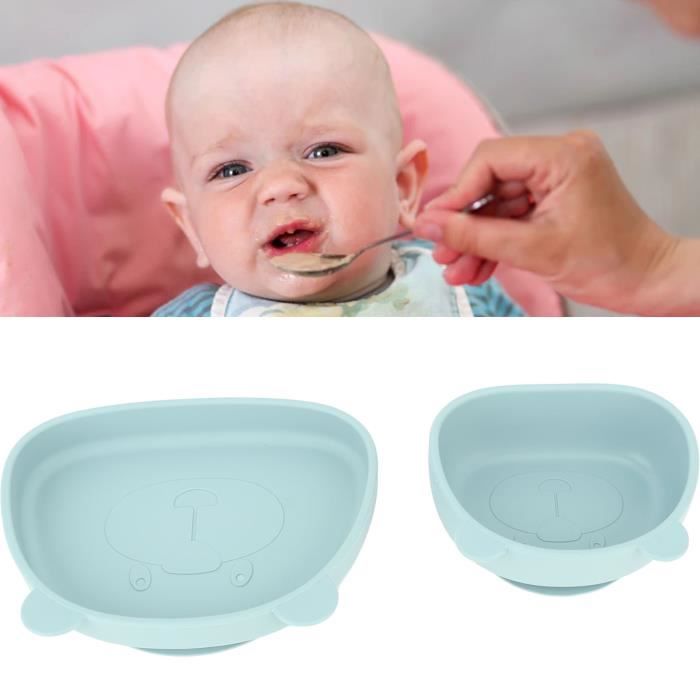 Coffret Repas Bebe,Lot de 8 Silicone Assiette Bébé Set avec Ventouse sans  BPA Set de Vaisselle pour Bébé Enfants(Bleu) - Cdiscount Puériculture &  Eveil bébé