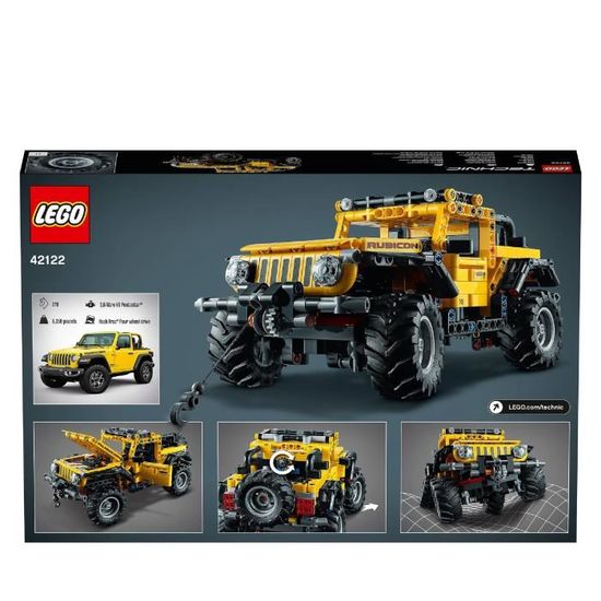 SUV Tout-Terrain Jeu de Construction /& 42120 Technic Aéroglisseur de Sauvetage Jeu de Construction d/'un Avion Modèle 2 en 1 LEGO 42122 Technic JeepWrangler Voiture-Jouet 4x4