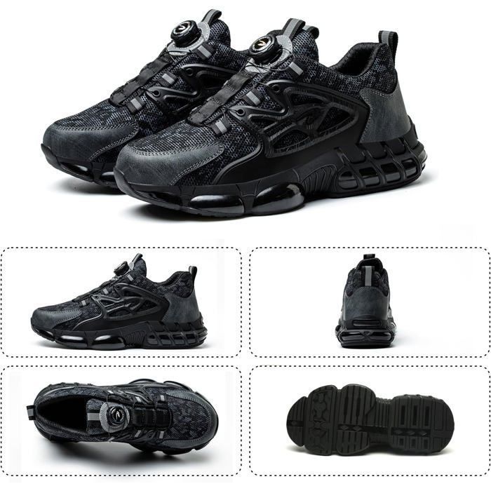 Chaussures De Sécurité Homme/femme Avec Embout Acier - Boucle Pivotante - Antidérapantes - Tailles 36 à 47
