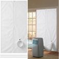 Kit Calfeutrage Porte Climatiseur 90x210cm Joint de Porte Coulissante pour Climatiseur Mobile avec Fermeture Éclair 210x90CM
