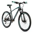 Vélo électrique VTT musculaire cadre alu Leader Fox Factor 2023 - noir/vert clair - 170/178 cm-0