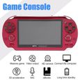 Console de jeu portable - PSP - Écran 4.3' - Rouge - Caméra 16MP - 300 jeux intégrés-0