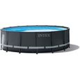 INTEX - Kit piscine ultra XTR - Gris foncé Ronde Tubulaire - (Ø)4,27 x (h)1,22m-0
